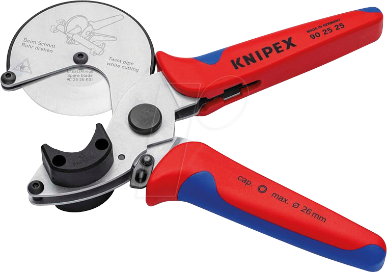 KN 90 25 25 - Rohrschneider für Verbund- und Konstoffrohre, 210 mm, bis Ø 26 m von Knipex