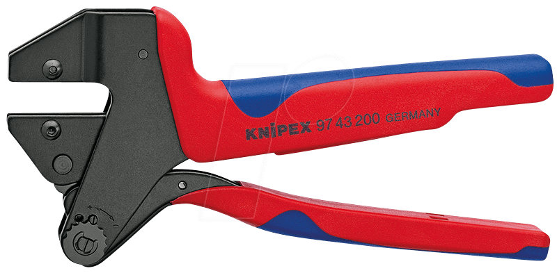 KN 97 43 200 A - Crimpsystemzange, für auswechselbare Crimpeinsätze, 200 mm von Knipex
