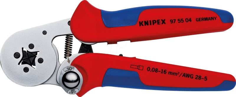 KN 97 55 04 - Selbsteinst. Crimpzange f.Aderendhuelsen von Knipex