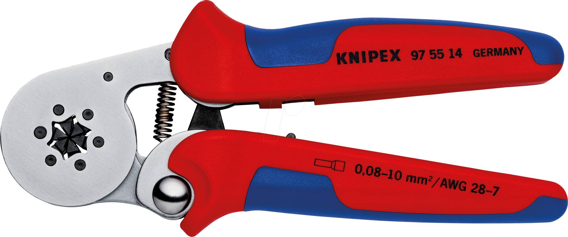 KN 97 55 14 - Selbsteinst. Crimpzange f.Aderendhuelsen von Knipex