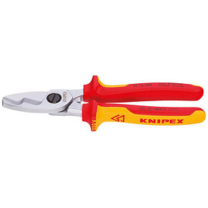 KNIPEX Kabelschere VDE mit Doppelschneide 95 16 200 95 16 200 verchromt 20,0 cm von Knipex