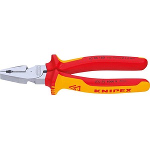 KNIPEX Kombizange VDE Kraft 02 06 180 verchromt 18,0 cm KNIPEX Kombizange VDE Kraft 02 06 180 verchromt 18,0 cm von Knipex