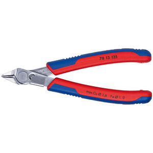 KNIPEX Super Knips® mit Drahtklemme 78 13 125 Elektronik-Seitenschneider von Knipex