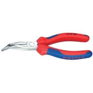 Knipex 25 25 160 Elektronik- u. Feinmechanik Flachrundzange 40° gebogen 160 mm von Knipex