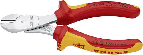 Knipex 74 06 160 VDE Kraft-Seitenschneider mit Facette 160mm von Knipex