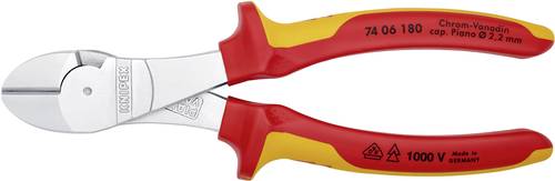 Knipex 74 06 180 VDE Kraft-Seitenschneider mit Facette 180mm von Knipex