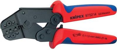 Knipex 97 52 14 Crimpzange Unisolierte, offene Steckverbinder 0.10 bis 1.5 mm² von Knipex