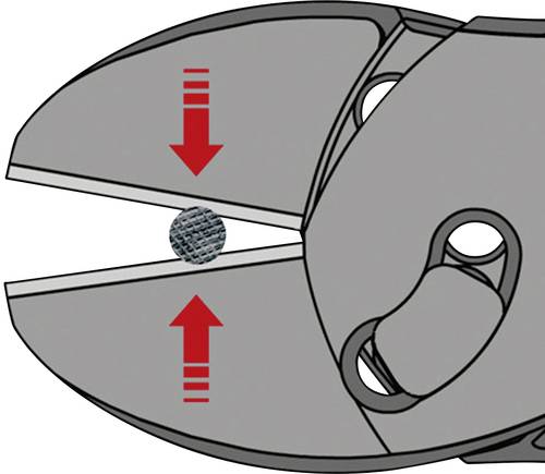 Knipex TwinForce 73 71 180 Werkstatt Kraft-Seitenschneider mit Facette 180mm von Knipex