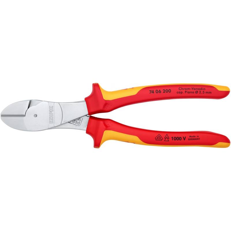 Kraft-Seitenschneider 74 06 200 VDE, Schneid-Zange von Knipex