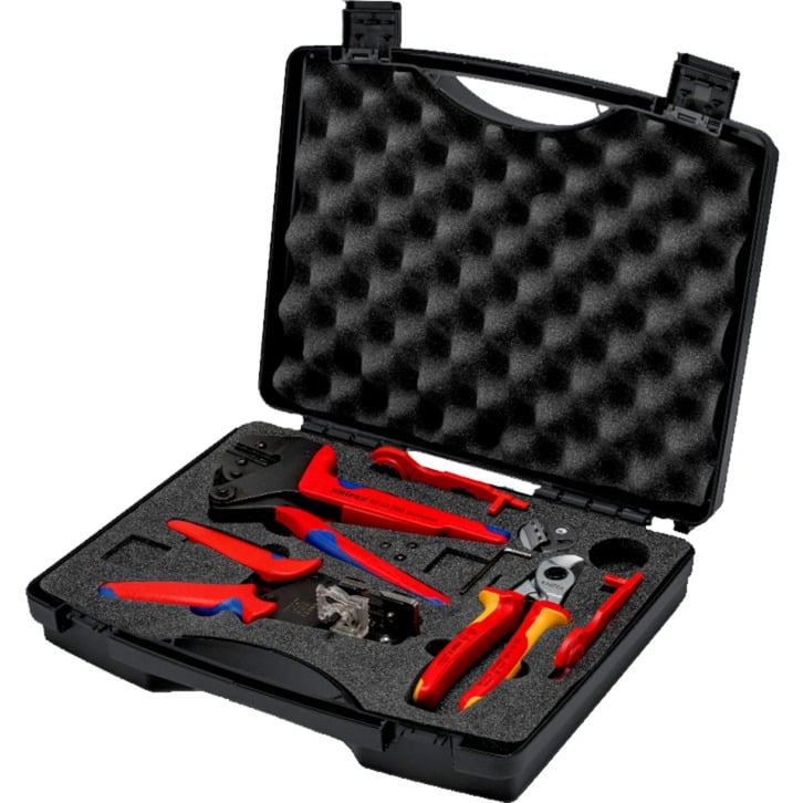 Werkzeugkoffer Photovoltaik, für Solar-Steckverbinder MC4, Werkzeug-Set von Knipex