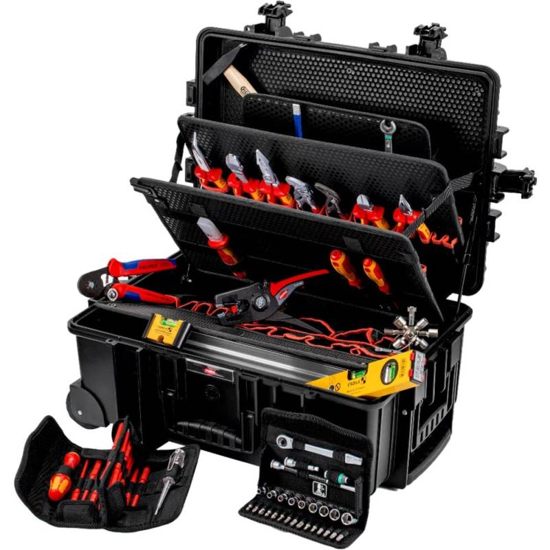 Werkzeugkoffer "Robust45 Move" Elektro, 63-teilig, Werkzeug-Set von Knipex