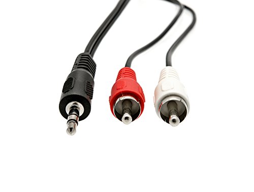 KnnX 28022 | Audiokabel | 3,5-mm-Klinkenstecker auf 2 x Cinch-Stecker | Länge: 1,00M von KnnX