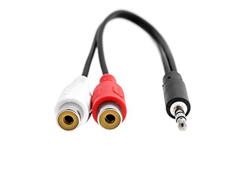 KnnX 28053 | Bidirektionales 20cm Stereo-Audiokabel | 3,5 mm Klinkenstecker auf 2 x Cinch-Buchsen | Plattenspieler, Hi-Fi, Heimkino-Surround, Soundbar, Lautsprecherleitung KnnX 28053 | Bidirektionales 20cm Stereo-Audiokabel | 3,5 mm Klinkenstecker auf 2 x Cinch-Buchsen | Plattenspieler, Hi-Fi, Heimkino-Surround, Soundbar, Lautsprecherleitung von KnnX