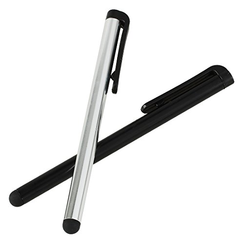 Knnuey 2 x Universal-Stift für Itouch/Touchscreen-Geräte! 2 x Stifte, 1 x Silber, 1 x Schwarz von Knnuey