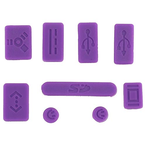 Knnuey 9 Stück Staubschutz-Silikon-Stecker, kompatibel mit Pro, violett von Knnuey