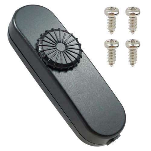 Dimmer für LED Lampen 230v, LED Schnurdimmer 220 V–240 V, Dimmschalter 3–100 W, für Dimmbare Glühbirnen und LED-Lampen, Schwarz, Silizium-gesteuerte Vorrichtung von Knocery