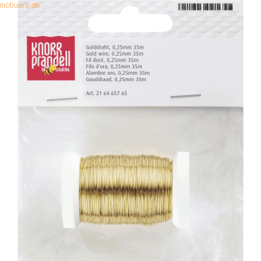 5 x Knorr prandell Golddraht 0,25mmx35m 5 x Knorr prandell Golddraht 0,25mmx35m von Knorr prandell