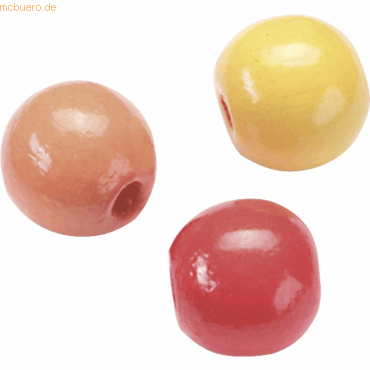 5 x Knorr prandell Holzperlen 15mm VE=15 Stück gelb, rot von Knorr prandell