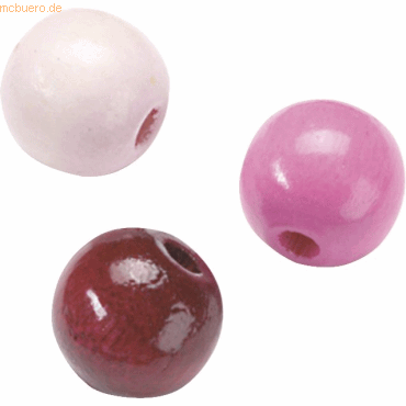 5 x Knorr prandell Holzperlen 6mm VE=125 Stück lila, pink von Knorr prandell