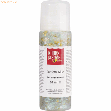 6 x Knorr prandell Glitterfarbe Konfetti Glue 50ml Sterne gold von Knorr prandell