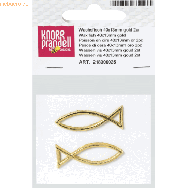 6 x Knorr prandell Wachs-Fisch 40x13mm gold VE=2 Stück 6 x Knorr prandell Wachs-Fisch 40x13mm gold VE=2 Stück von Knorr prandell
