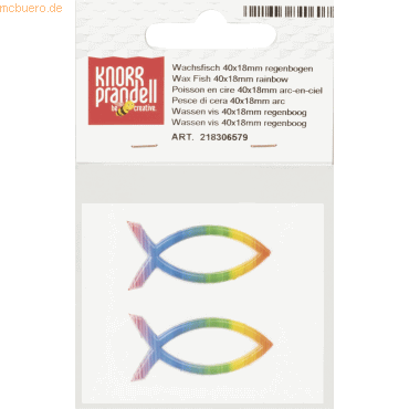 6 x Knorr prandell Wachsfisch 40x18mm regenbogen 6 x Knorr prandell Wachsfisch 40x18mm regenbogen von Knorr prandell
