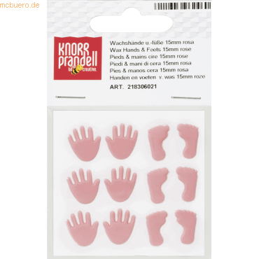 6 x Knorr prandell Wachshände und Wachsfüße 15x16mm VE=3 Paar rosa 6 x Knorr prandell Wachshände und Wachsfüße 15x16mm VE=3 Paar rosa von Knorr prandell