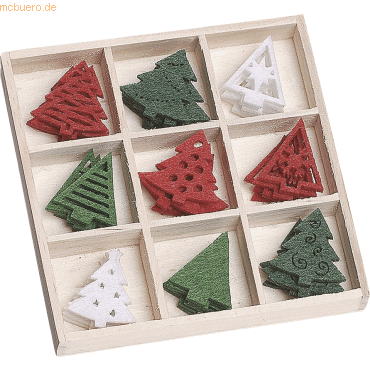 Knorr prandell Filzbox Ornament Weihnachtsbäume VE=45 Teile von Knorr prandell