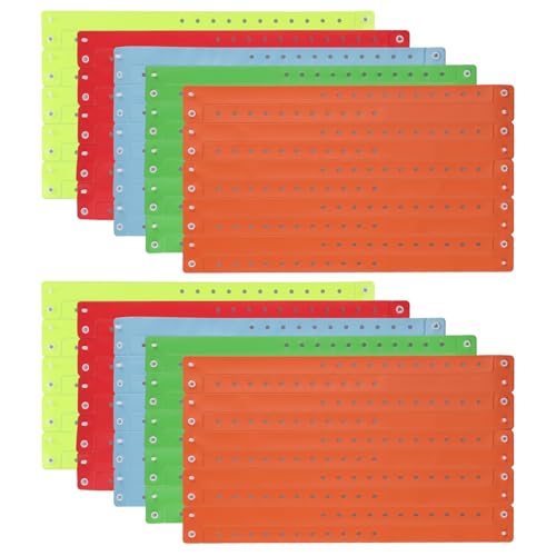 Knoruley 100 Stück Kunststoff-Armbänder, Party-Armbänder, Event-Armbänder, für Konzerte, Karnevals-Mottopartys, 5 Farben von Knoruley