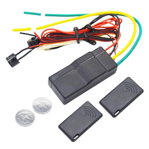 Knoruley 12-V-Wegfahrsperre für Autos, Anti-Hijacking, 2,4 GHz RFID, Kabellose Auto-Motorsperre, Kabellose Wegfahrsperre, Verstecktes Autoschloss von Knoruley