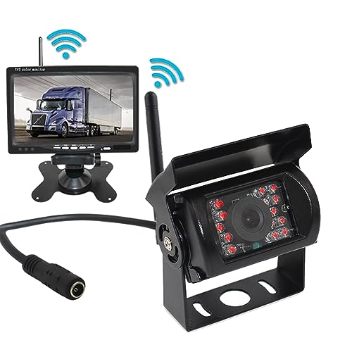Knoruley 24V 7-Auto-Monitor Rückwärtsbild Hochauflösendes Weitwinkel Infrarot-Nachtsicht Universelle Ersatzteile und Zubehör von Knoruley