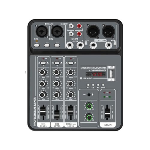Knoruley 4-Kanal-Audio-Mixer USB-Mischpult für Professionelles Mischen und Aufnehmen Von Audio Knoruley 4-Kanal-Audio-Mixer USB-Mischpult für Professionelles Mischen und Aufnehmen Von Audio von Knoruley