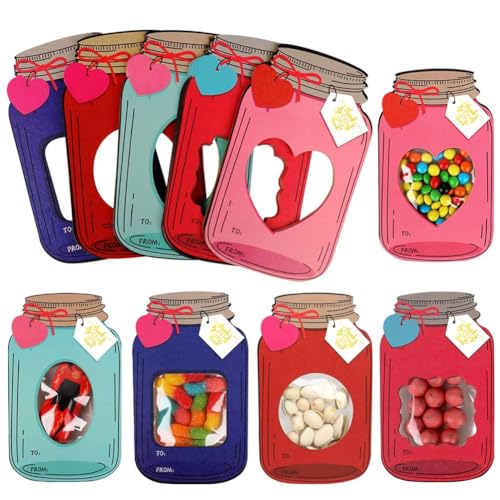 Knoruley 50er-Pack Valentinstagskarten für Erwachsene, Einmachglas-Valentinstagskarten, Lustige Valentinstagsgeschenke für Den Valentinstag im Klassenzimmer Knoruley 50er-Pack Valentinstagskarten für Erwachsene, Einmachglas-Valentinstagskarten, Lustige Valentinstagsgeschenke für Den Valentinstag im Klassenzimmer von Knoruley