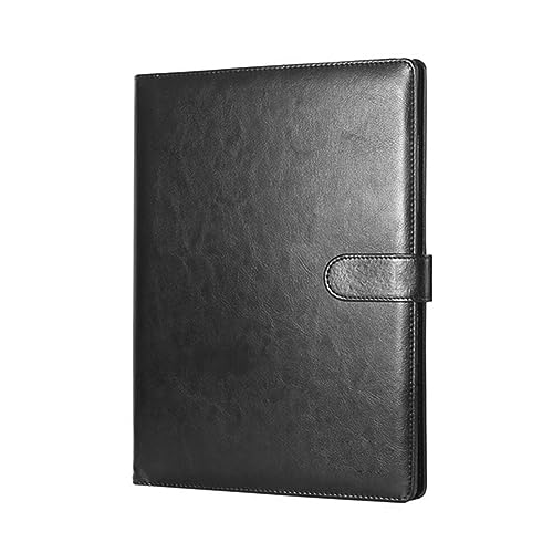 Knoruley A4-Ledermappe, Multifunktionale Business-Vertragsmappe mit Notizen, Business-Briefpapiermappe, Schwarz Knoruley A4-Ledermappe, Multifunktionale Business-Vertragsmappe mit Notizen, Business-Briefpapiermappe, Schwarz von Knoruley