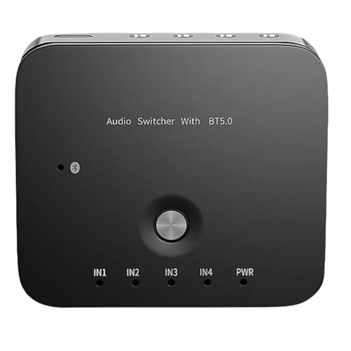 Knoruley AU3401 3,5-mm-Audioadapter-Umschalter Laptop-Tablet-Fernbedienung Bluetooth-Kompatibler Empfänger-Umschaltbox-Konverter Knoruley AU3401 3,5-mm-Audioadapter-Umschalter Laptop-Tablet-Fernbedienung Bluetooth-Kompatibler Empfänger-Umschaltbox-Konverter von Knoruley