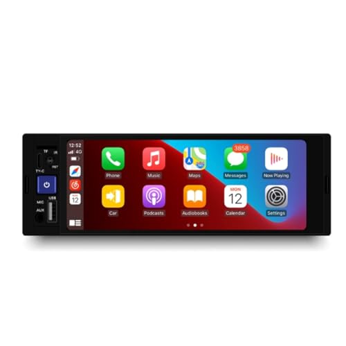 Knoruley Autoradio CarPlay Android Auto MP5-Player mit Bluetooth MirrorLink FM-Empfänger Auto-Video-Multimedia-Player 1DIN Knoruley Autoradio CarPlay Android Auto MP5-Player mit Bluetooth MirrorLink FM-Empfänger Auto-Video-Multimedia-Player 1DIN von Knoruley