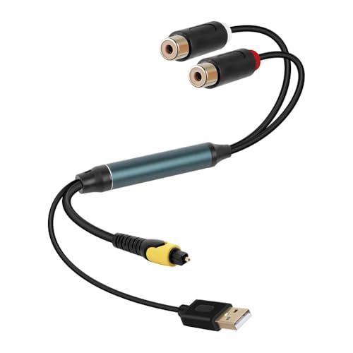 Knoruley Digitales Glasfaser-auf-Cinch-Buchsenkabel mit USB-Stromkabel für Fernseher, Set-Top-Box, DVD, Blu-Ray und Andere Geräte Knoruley Digitales Glasfaser-auf-Cinch-Buchsenkabel mit USB-Stromkabel für Fernseher, Set-Top-Box, DVD, Blu-Ray und Andere Geräte von Knoruley