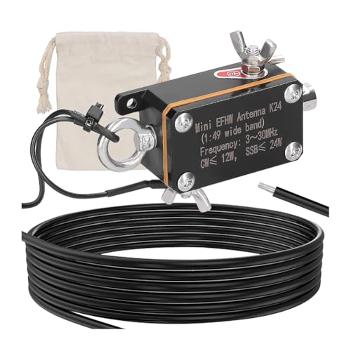 Knoruley -EFHW-Antenne K24 3-30MHz Frequenzband Kurzwellenantenne Breitband-Endgespeiste Halbwellen-Antenne von Knoruley