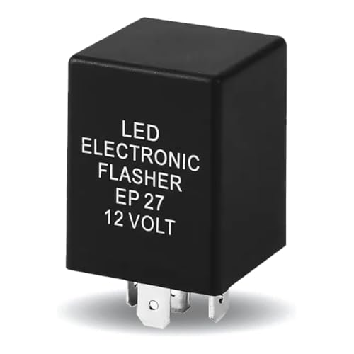 Knoruley EP27 LED-Blinkrelais, 5-Poliges Blinkrelais für LED-Blinker, Elektronischer Blinker für Festen Warnblinker von Knoruley