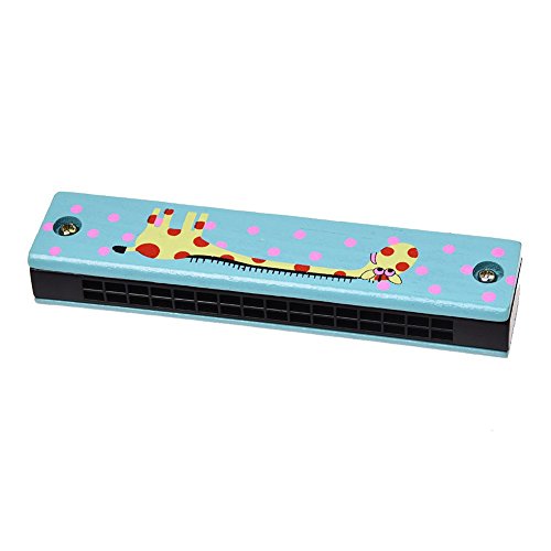 Knoruley Giraffen Muster Dual Reihen 32 Loch Kinder Mundharmonika Harmonika Blau Knoruley Giraffen Muster Dual Reihen 32 Loch Kinder Mundharmonika Harmonika Blau von Knoruley