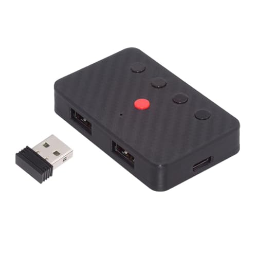 Knoruley USB Kabelmaus zu Wireless Konverter USB Kabeltastatur Maus zu Wireless Bluetooth Konverter Bluetooth USB Hub Adapter USB Tastatur Bluetooth 5.3 Adapter von Knoruley