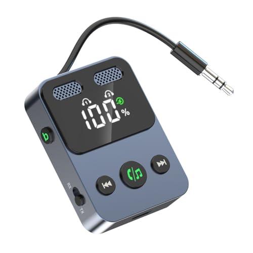 Knoruley Wireless-Audio-Bluetooth-5.3-Adapter-Transmitter-Receiver für Auto-Musik-Kopfhörer-Lautsprecher Wireless-TV-PC-Adapter 3,5-Mm-Klinkenstecker Knoruley Wireless-Audio-Bluetooth-5.3-Adapter-Transmitter-Receiver für Auto-Musik-Kopfhörer-Lautsprecher Wireless-TV-PC-Adapter 3,5-Mm-Klinkenstecker von Knoruley