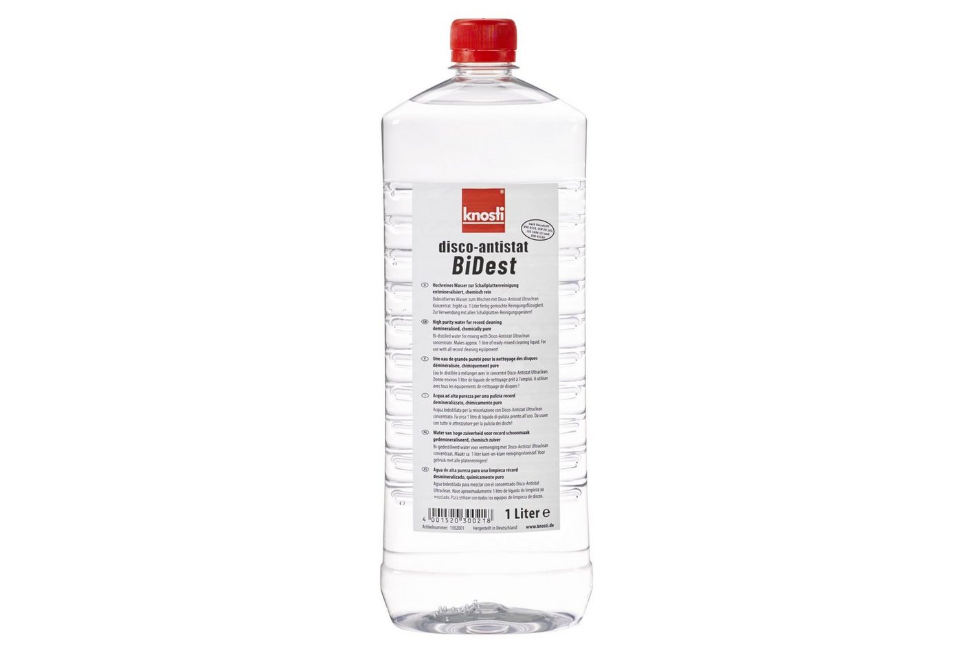 Knosti Plattenspieler (Disco-Antistat BiDest - Spezialwasser f. Plattenwäsche (1L) - Platte) von Knosti