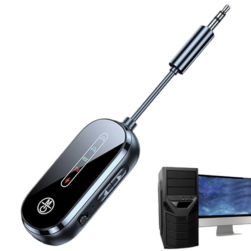 Drahtloser Sender - Auto-Adapter mit kabelloser Verbindung | Digitales Display 3,5 mm 2-in-1 Audio-Empfänger für Tablets Flugzeuge Computer LKW Reisen Gitarre Auto Kopfhörer Drahtloser Sender - Auto-Adapter mit kabelloser Verbindung | Digitales Display 3,5 mm 2-in-1 Audio-Empfänger für Tablets Flugzeuge Computer LKW Reisen Gitarre Auto Kopfhörer von Knowlife