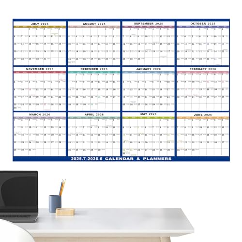Löschbarer Kalender für Wand, löschbarer Kalender | Whiteboard Trockener Löschung Wandkalender 12 Monate | Wiederverwendbarer monatlicher Planer mit reibungslosen Schreiben für Zuhause Löschbarer Kalender für Wand, löschbarer Kalender | Whiteboard Trockener Löschung Wandkalender 12 Monate | Wiederverwendbarer monatlicher Planer mit reibungslosen Schreiben für Zuhause von Knowlife