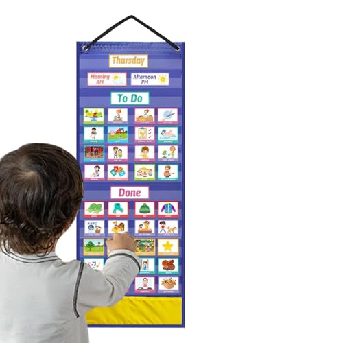 Tagesplan Für Kinder | Täglicher Planungsboard Mit 144 Karten | Pädagogisches Lernmaterial Für Zuhause Kindergarten & Hausunterricht von Knowlife