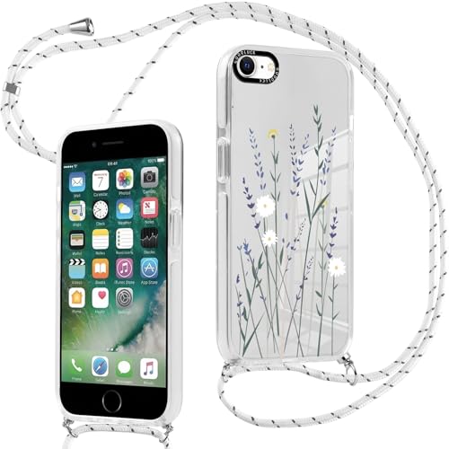 Knrlqim Durchsichtig Handykette für iPhone 16e mit Band 6,1", Aesthetic Blumen Muster Design Schutzhülle PC Transparent Necklace Handyhülle für zum Umhängen Verstellbare Ultra Stoßfest Cover Knrlqim Durchsichtig Handykette für iPhone 16e mit Band 6,1", Aesthetic Blumen Muster Design Schutzhülle PC Transparent Necklace Handyhülle für zum Umhängen Verstellbare Ultra Stoßfest Cover von Knrlqim