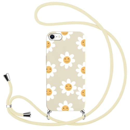Knrlqim Handykette Handyhülle für iPhone SE 4 6,1" Hülle mit Band, Aesthetic Blumen Design Kette Schutzhülle mit Schnur Abnehmbar, Necklace Case zum Umhängen Kordel Silikon Cover, Flower 3 Knrlqim Handykette Handyhülle für iPhone SE 4 6,1" Hülle mit Band, Aesthetic Blumen Design Kette Schutzhülle mit Schnur Abnehmbar, Necklace Case zum Umhängen Kordel Silikon Cover, Flower 3 von Knrlqim