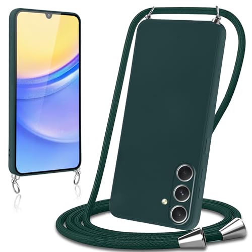 Knrlqim Handykette für Samsung Galaxy A15 4G Hülle mit Band Liquid Silikon Necklace Handyhülle mit Abnehmbar Kordel Schutzhülle zum Umhängen Stoßfest Case Cover für Samsung A15 6,5",Grün Knrlqim Handykette für Samsung Galaxy A15 4G Hülle mit Band Liquid Silikon Necklace Handyhülle mit Abnehmbar Kordel Schutzhülle zum Umhängen Stoßfest Case Cover für Samsung A15 6,5",Grün von Knrlqim