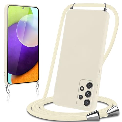 Knrlqim Handykette für Samsung Galaxy A52 / A52s 5G Hülle mit Band Liquid Silikon Necklace Handyhülle mit Abnehmbar Kordel Schutzhülle zum Umhängen Stoßfest Case Cover für Samsung A52 6,5",Weiß Knrlqim Handykette für Samsung Galaxy A52 / A52s 5G Hülle mit Band Liquid Silikon Necklace Handyhülle mit Abnehmbar Kordel Schutzhülle zum Umhängen Stoßfest Case Cover für Samsung A52 6,5",Weiß von Knrlqim